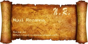 Nyul Rozanna névjegykártya